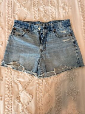 American Eagle Outfitters Light Blue Ripped Denim Cutoff Shorts